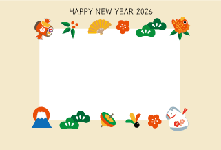 年賀状写真フレーム午年4