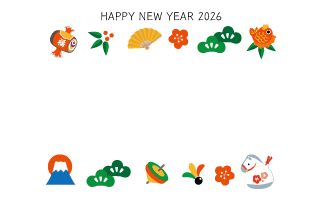 年賀状写真フレーム午年5