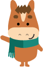 年賀状 午のイラスト馬くん150