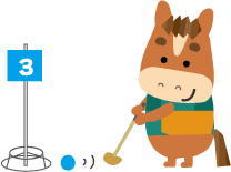 年賀状イラストグランドゴルフ