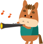 年賀状イラスト クラリネット