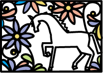 年賀状 午のイラスト41