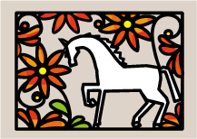 年賀状 午のイラスト46