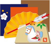 年賀状 イラスト午の絵馬56