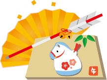 年賀状 イラスト午の絵馬59