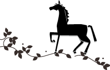 年賀状 午のイラスト馬のシルエット62