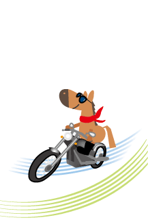 年賀状2026年テンプレートちょい悪馬くん158